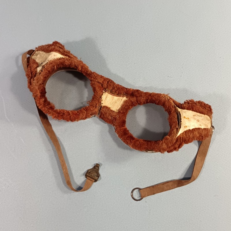 LUNETTES MOTOCYCLISTE PILOTE AVIATION PREMIERE GUERRE 1914 1918 ET SECONDE GUERRE MODELE TYPE ANGLAIS